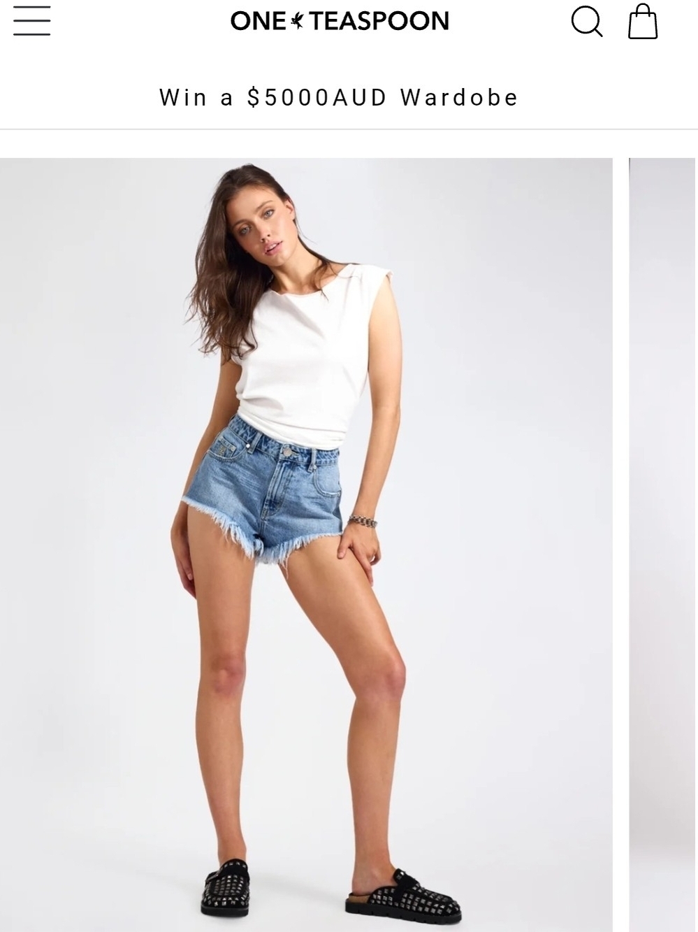 Oneteaspoon High Waist Denim Shorts Size 26